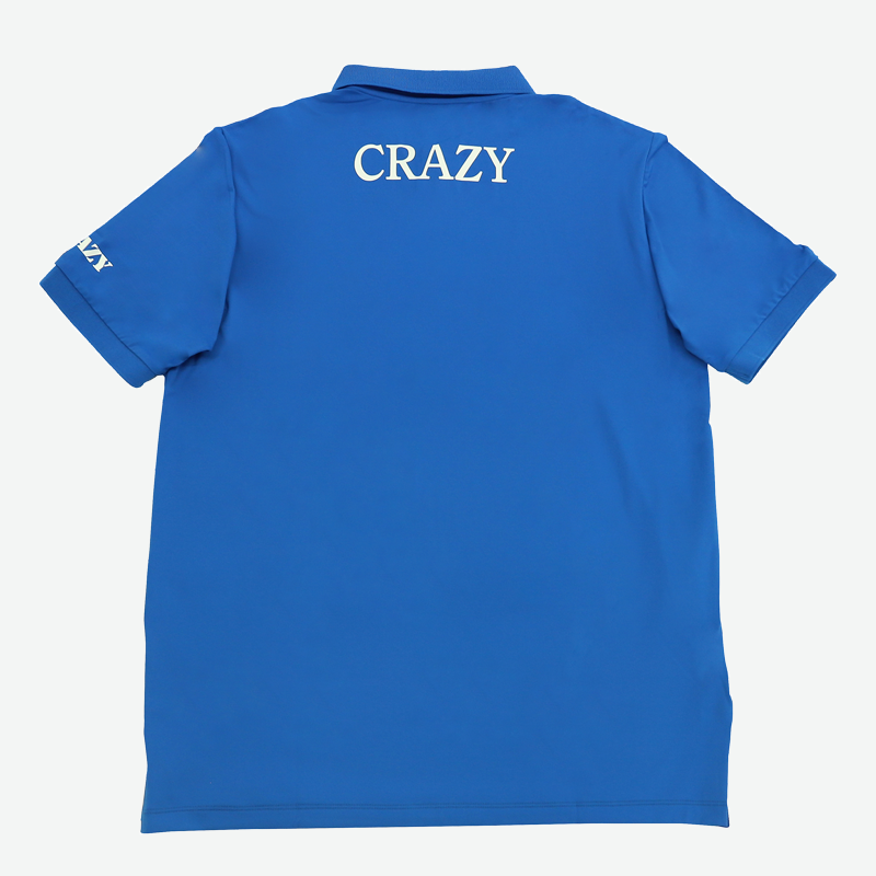 クレイジードライポロシャツDRY ポロシャツ BL（ブルー）背面